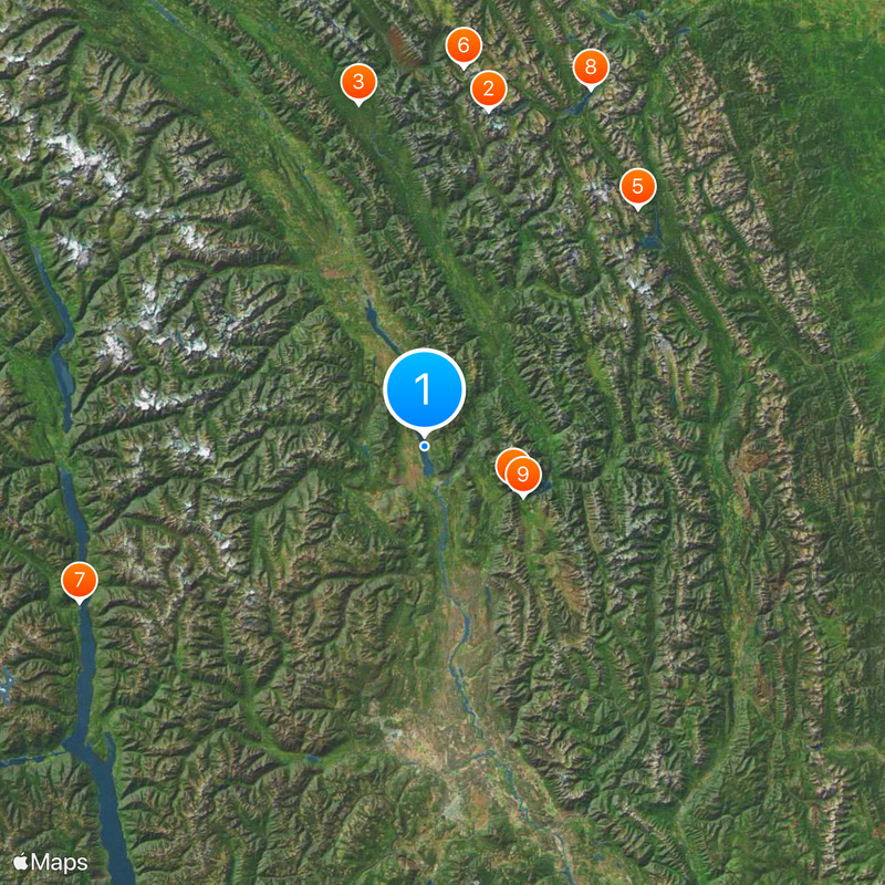 Columbia River Map