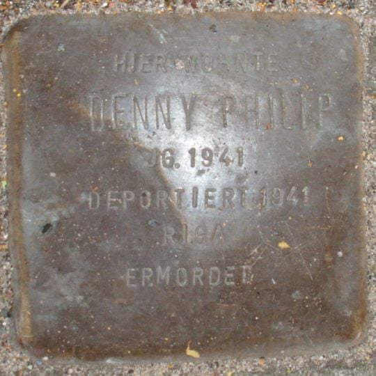 Stolperstein à la mémoire de Denny Philip