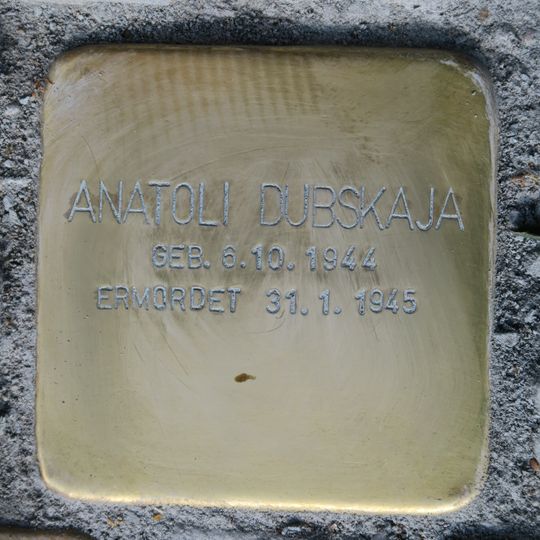 Stolperstein en memoria de Anatoli Dubskaja