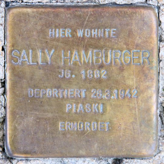 Stolperstein à la mémoire de Sally Hamburger