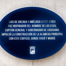 Placa a Luis de Unzaga y Amézaga