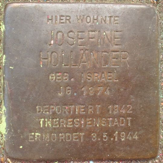 Stolperstein dedicated to Josefine Holländer