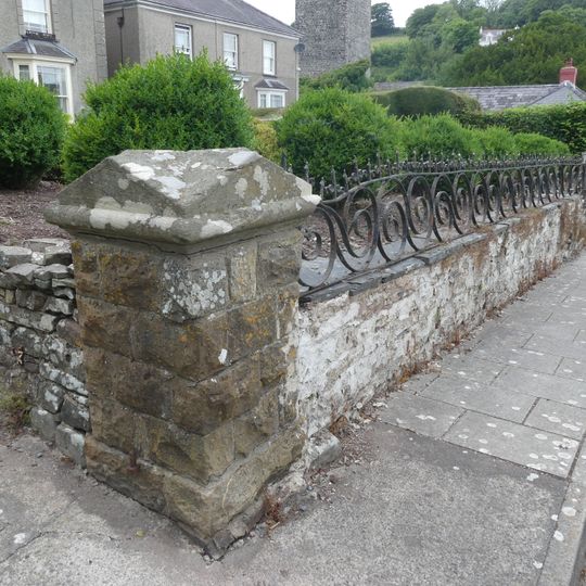 Railings and area walls at Plas-y-Coed and Park Villa