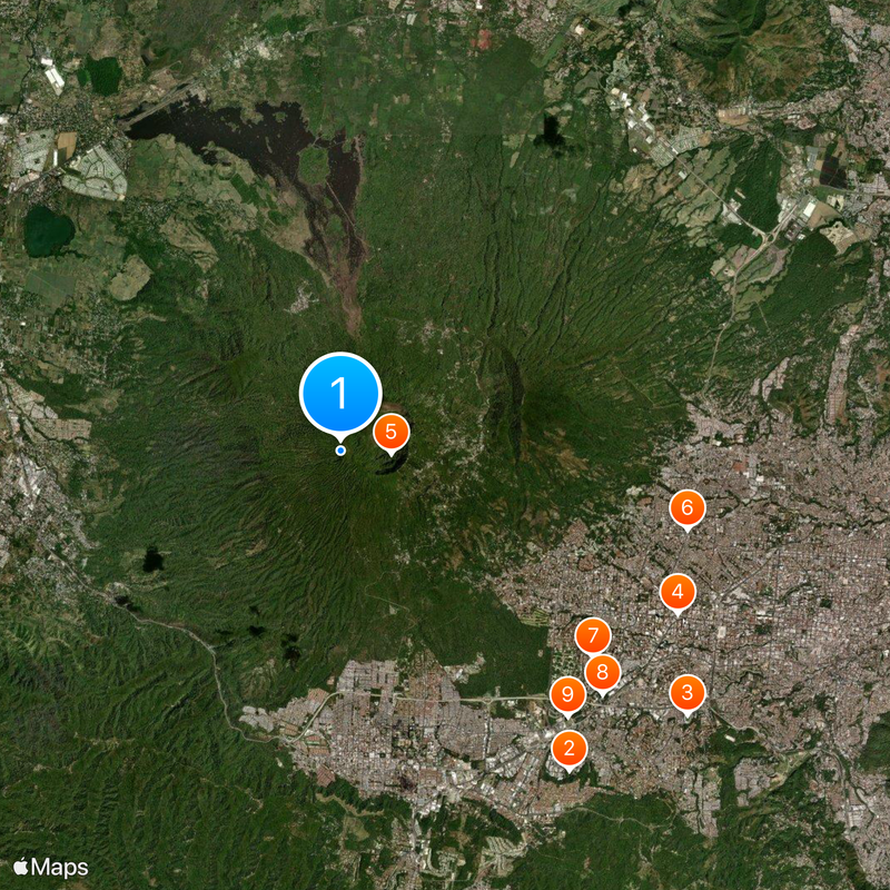 San Salvador Volcano Map