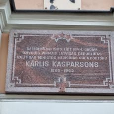 Commemorative plaque to Karlis Kasparsons