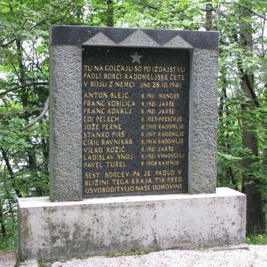 Spomenik padlim borcem Radomeljske čete