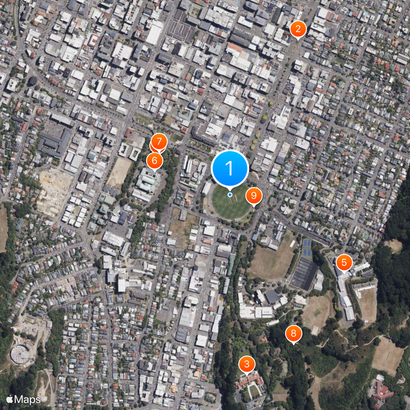 Basin Reserve Map