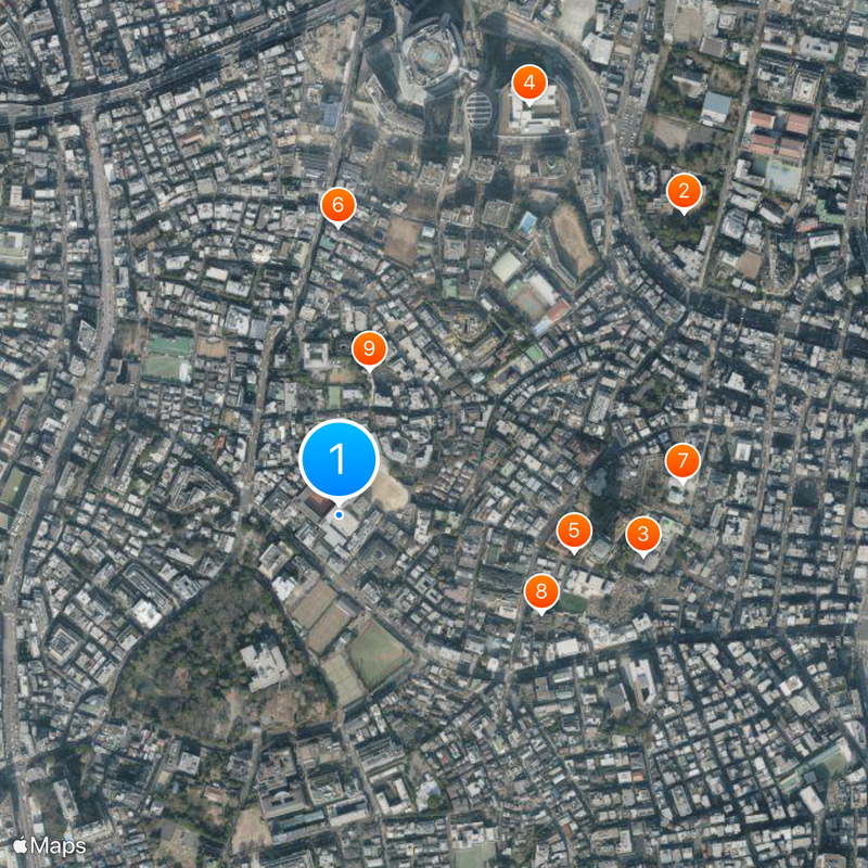 Azabu Junior and Senior High School Map
