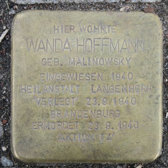 Stolperstein für Wanda Hoffmann