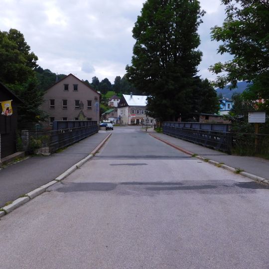 Bridge over the Úpa in Svoboda nad Úpou near the post office