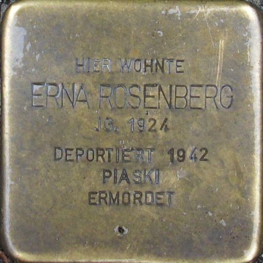Stolperstein em memória de Erna Rosenberg