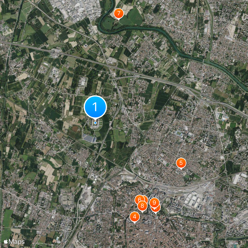 Stadio Euganeo Map