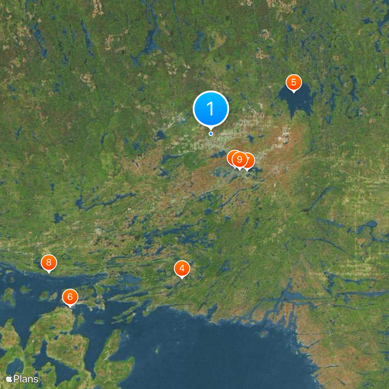 Bassin de Sudbury Carte