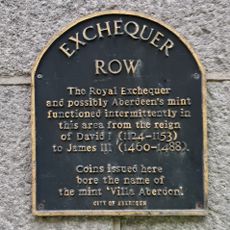 Commemorative plaque to Exchequer Row, Aberdeen