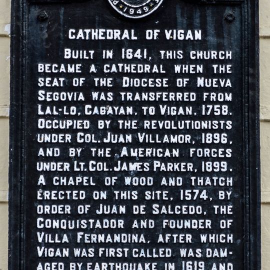 Cathedral of Vigan historical marker