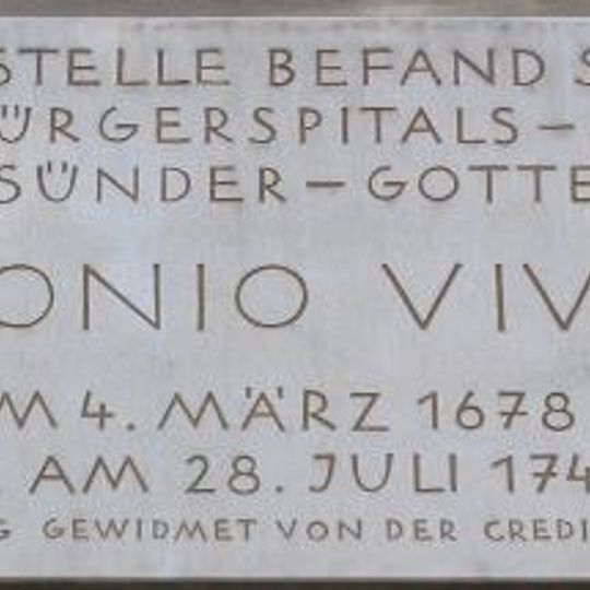 Gedenktafel für Antonio Vivaldi