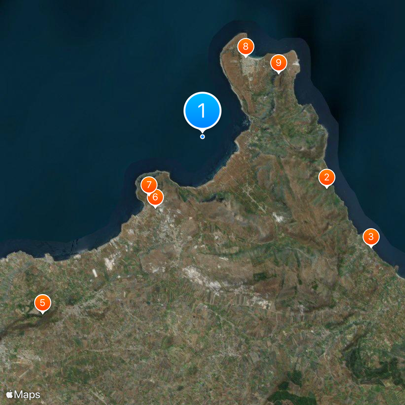 Baia di Macari Mappa