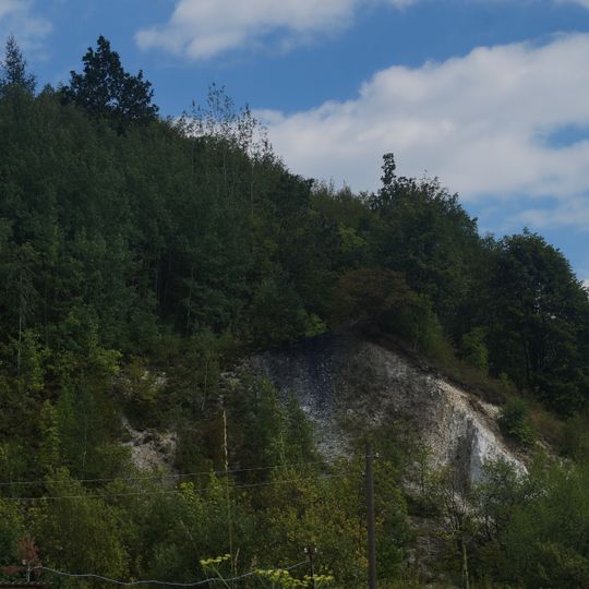 Exfoliation of chalk formations in Kremenets