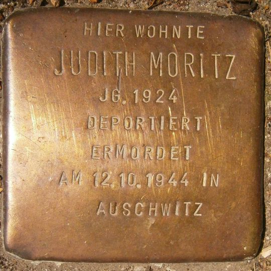 Stolperstein dedicated to Judith Moritz