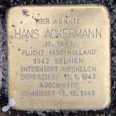 Stolperstein en memoria de Hans Ackermann