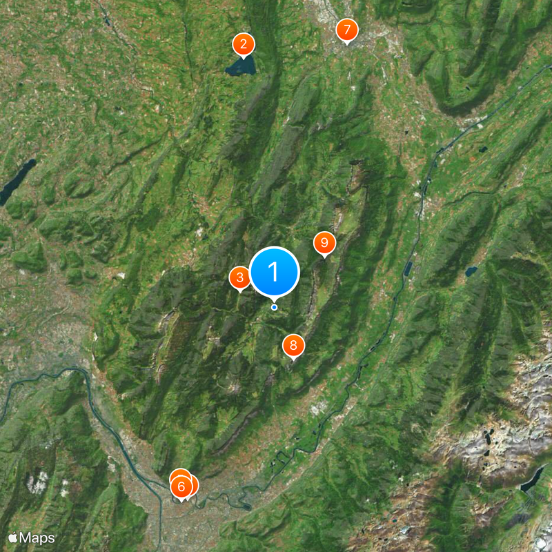 Chartreuse Mountains Map