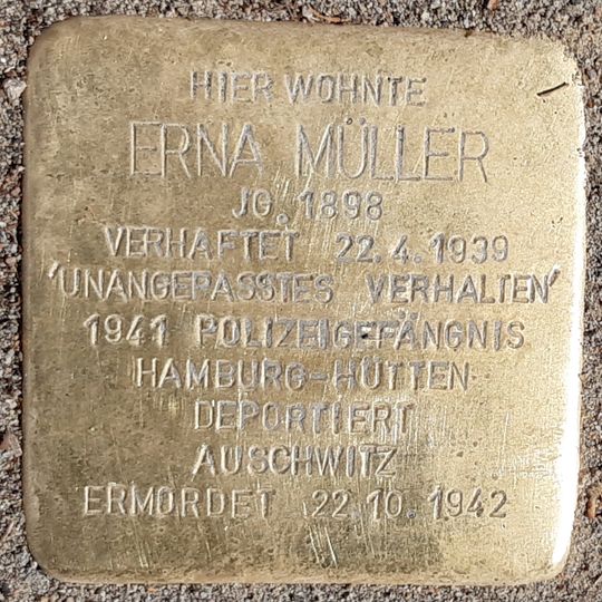 Stolperstein für Erna Müller