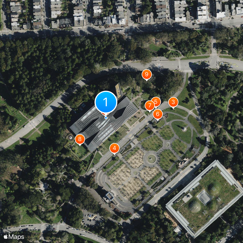 M. H. de Young Memorial Museum Map