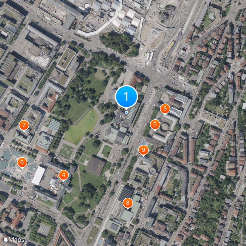 Staatstheater Stuttgart Mapa
