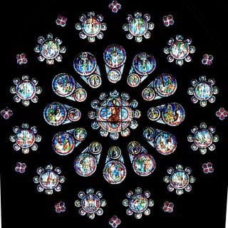 West rose windows of Cathédrale Notre-Dame de Chartres baie 143