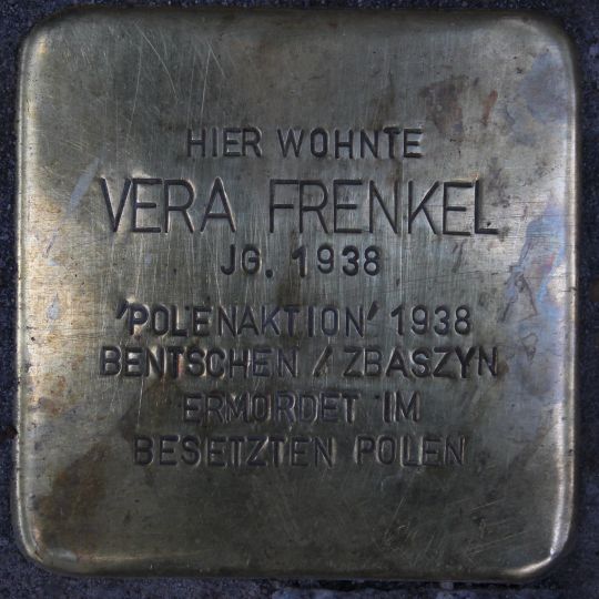 Stolperstein en memoria de Vera Frenkel