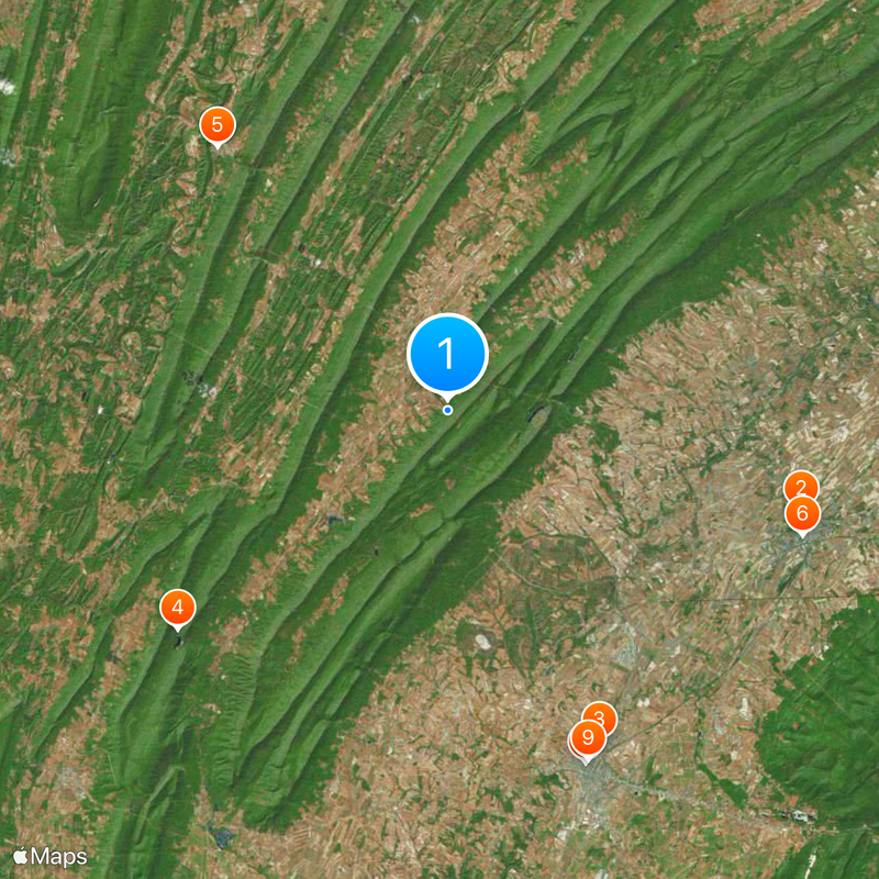 South Central Pennsylvania Map