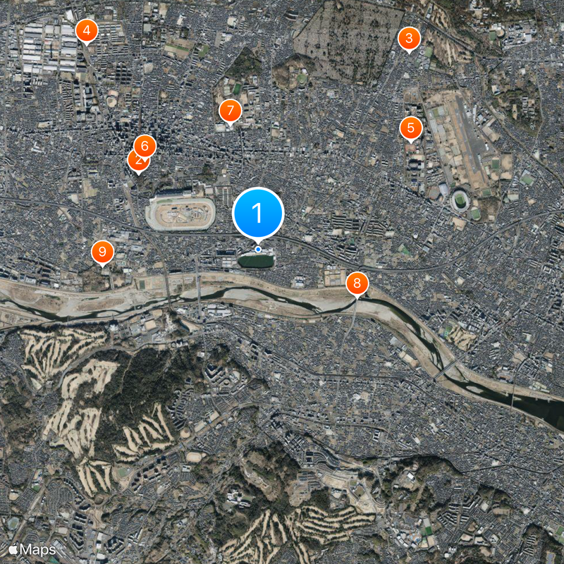 Tamagawa Boat Race Mapa