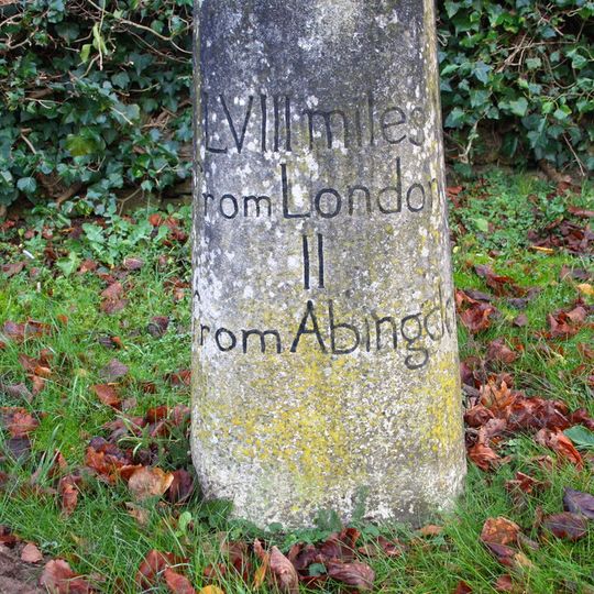 Milestone, Gozzards Ford; by Black Horse PH, opp. jct. with Black Horse Lane