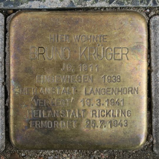Stolperstein en memoria de Bruno Krüger