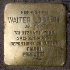 Stolperstein dedicated to Walter Loepert