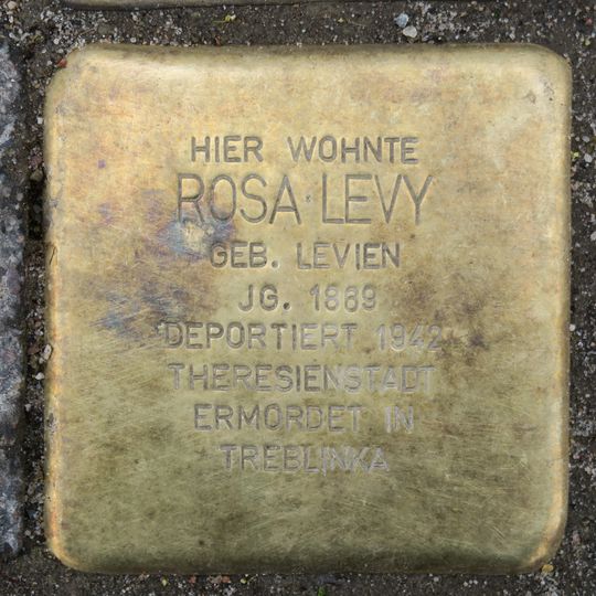 Stolperstein dedicated to Rosa Levy