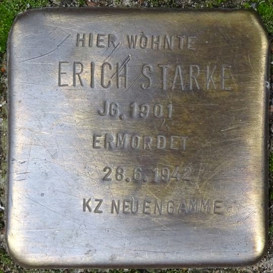 Stolperstein en memoria de Erich Starke