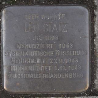 Stolperstein dedicated to Leo Statz