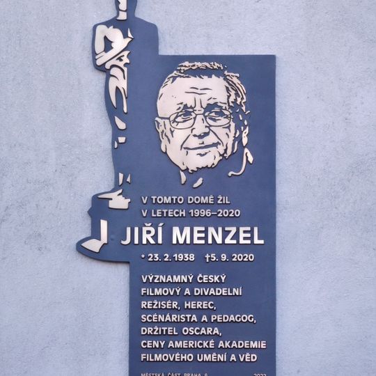 Plaque to Jiří Menzel