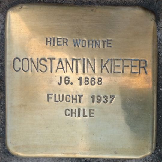 Stolperstein à la mémoire de Constantin Kiefer