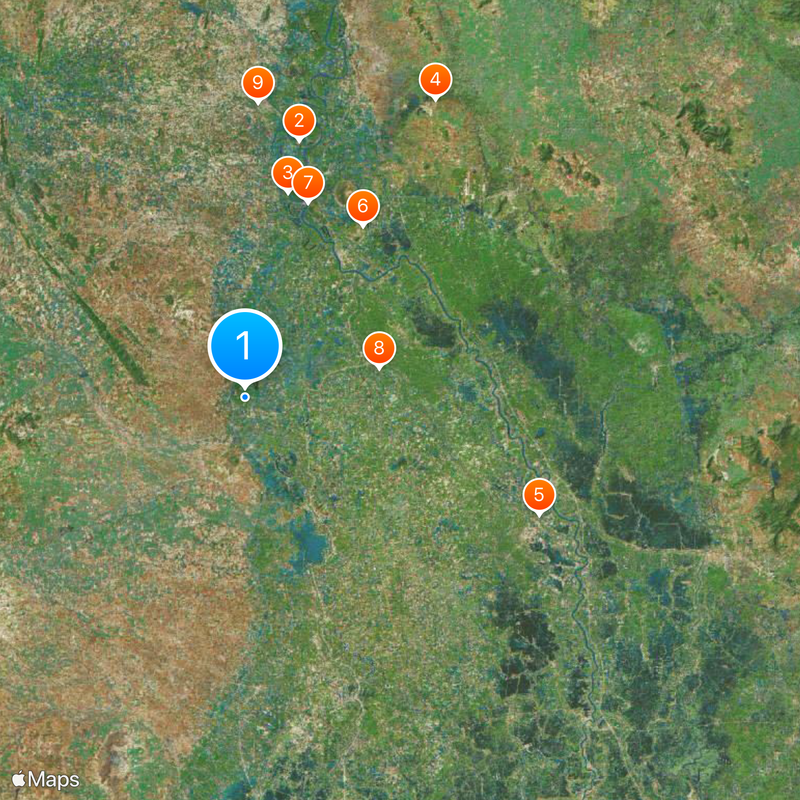 Plaines centrales Carte