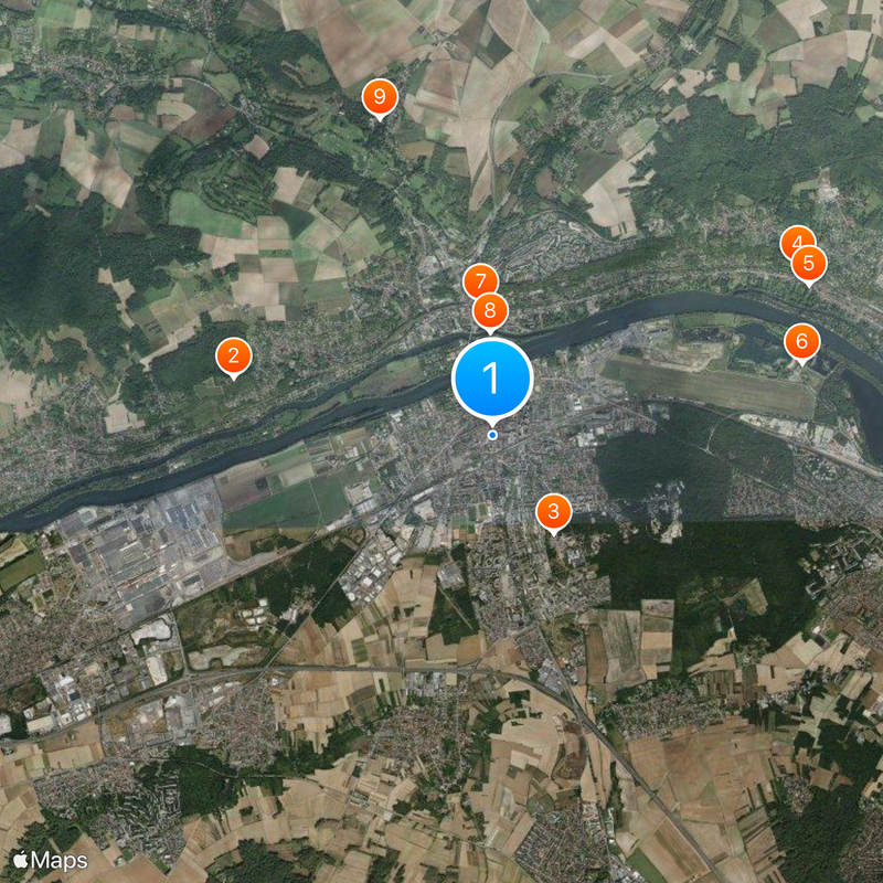 Les Mureaux Map