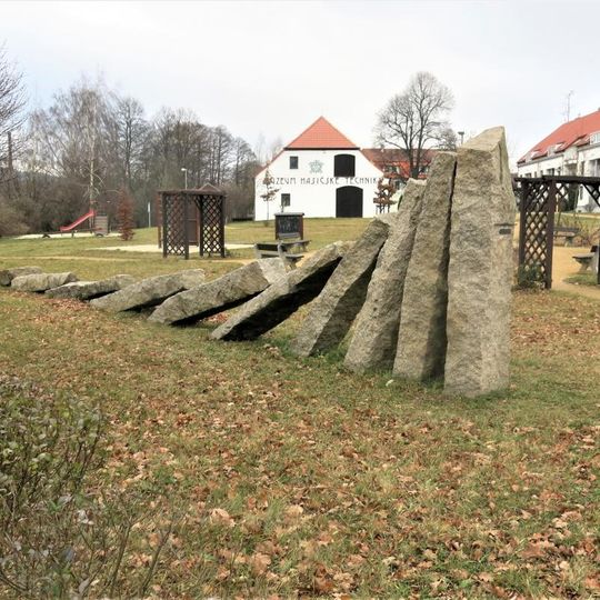 Monument to 2010 flood in Chrastava