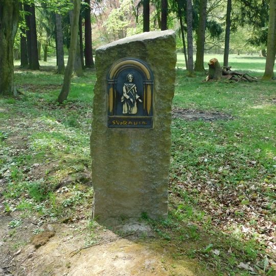 Reliéf svatého Radima na Cestě českých svatých u Petrohradu