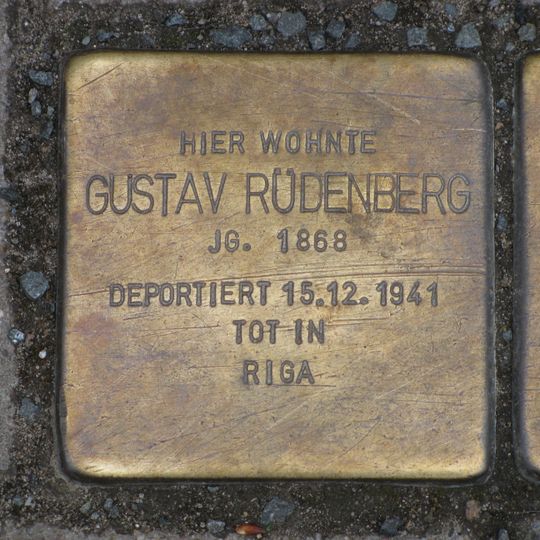 Stolperstein en memoria de Gustav Rüdenberg