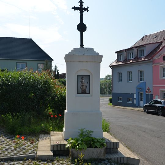 Cross in Petr Bezruč street in Hoštka