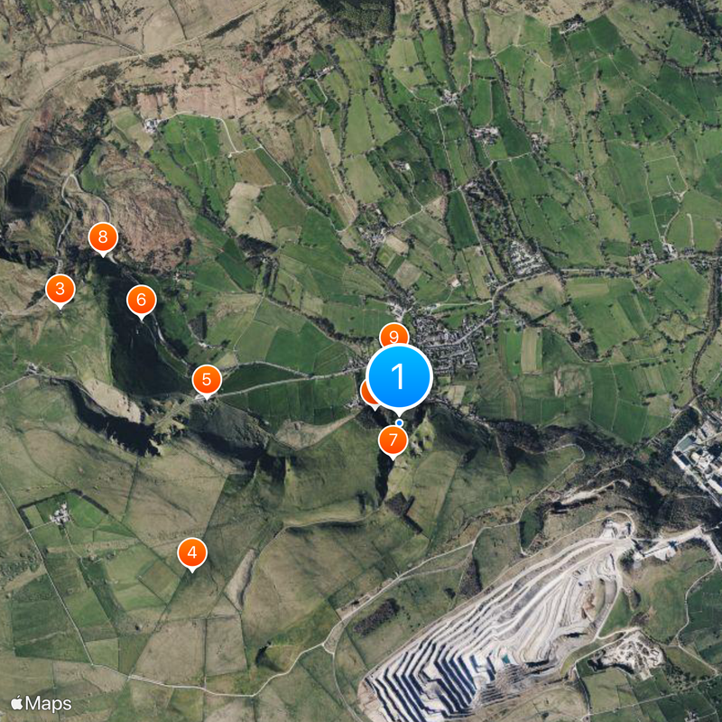 Peveril Castle Karte