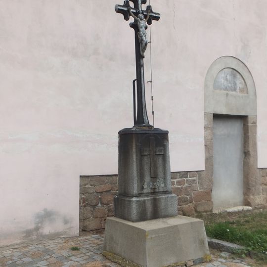 Cross by the Saint Nicholas church in Nový Knín