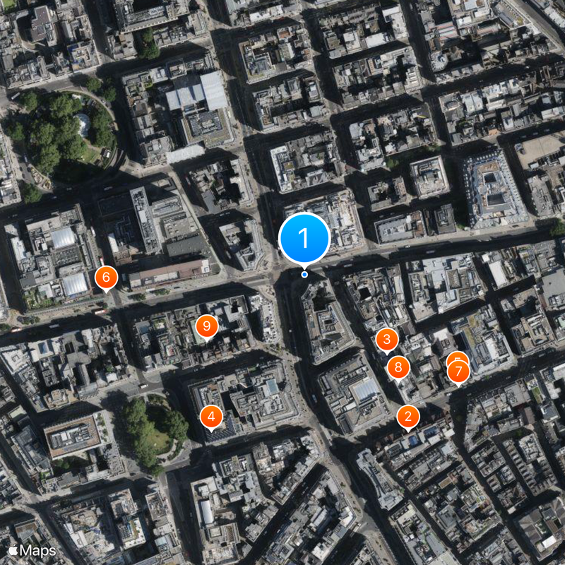 Oxford Circus tube station Map