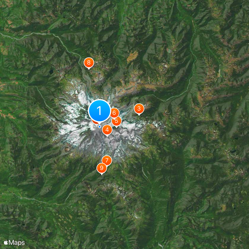 Mount Rainier National Park Map